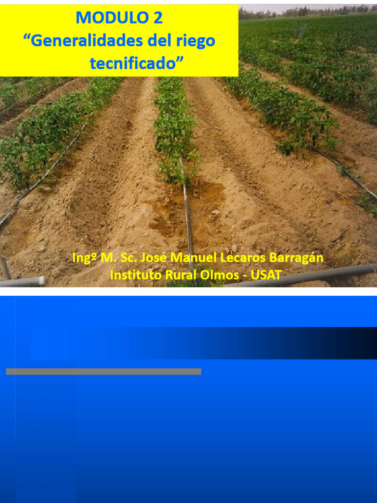 MODULO 2. Generalidades Del Riego Tecnificado (78 I) | PDF | Estoma | Agua