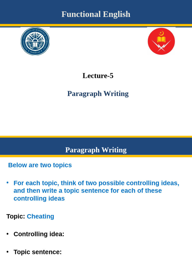FE-Lec 5 - Paragraph Writing | PDF | Semantics | Cognition