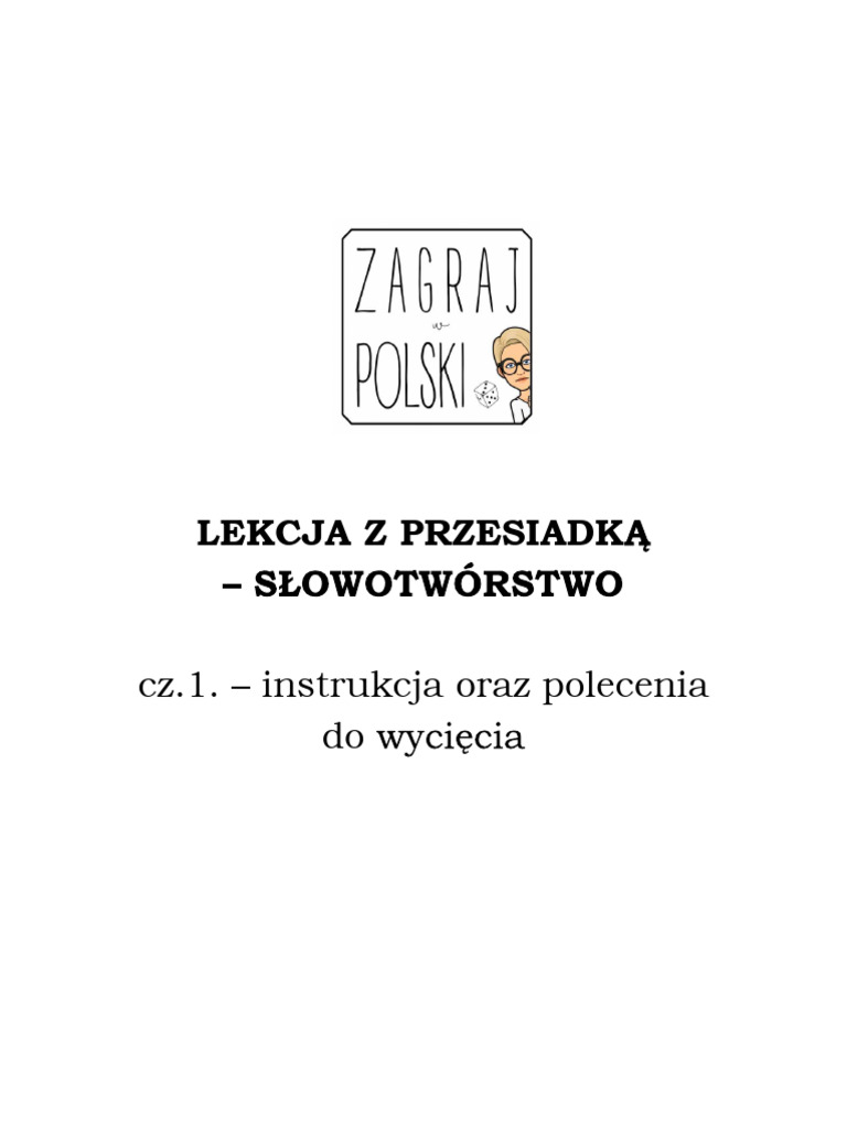 Słowotwórstwo - Lekcja Z Przesiadką | PDF