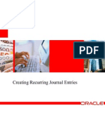 Creating Recurring Journals in Oracle Fusion | PDF