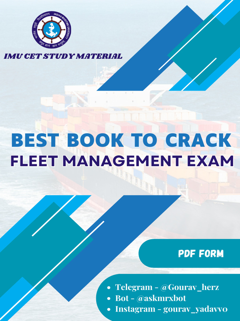 IMU CET & Fleet Management Exam Guide | PDF | Gases | Alkane