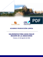 Acuerdo Producción Limpia Salmonicultura Región Araucanía