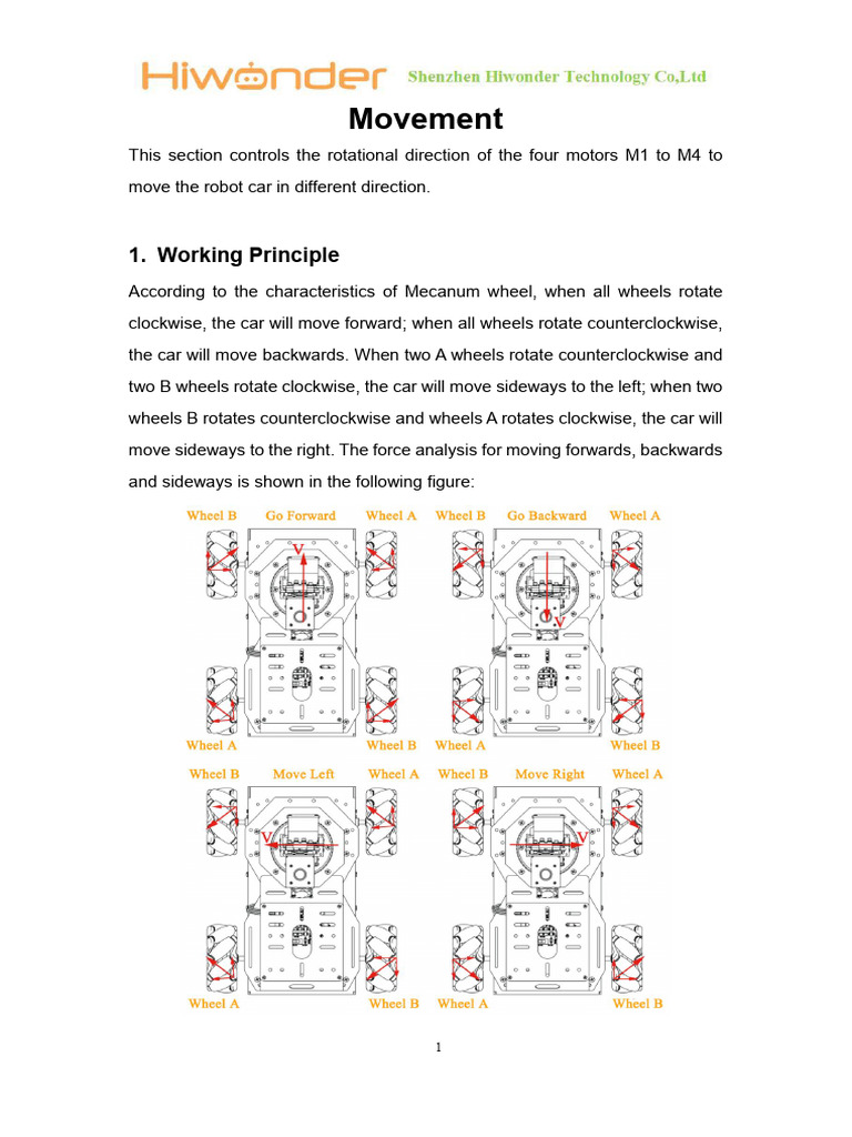 Robot Car Movement Control Guide | PDF | Force | Velocity