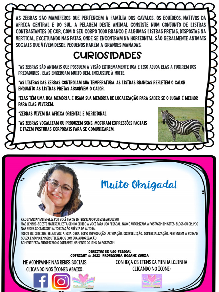Curiosidades sobre Zebras | PDF