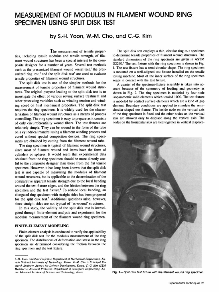 Modulus Measurement of Wound Rings | PDF | Young's Modulus | Stress ...