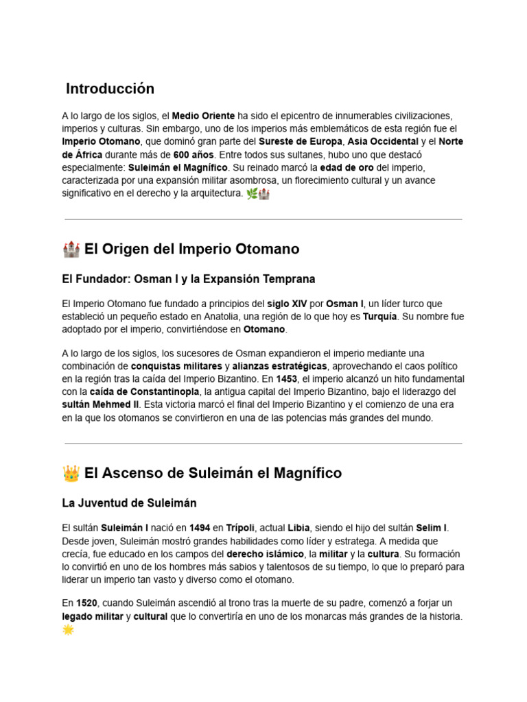 Suleimán el Magnífico: Legado Otomano | PDF | imperio Otomano | imperio ...
