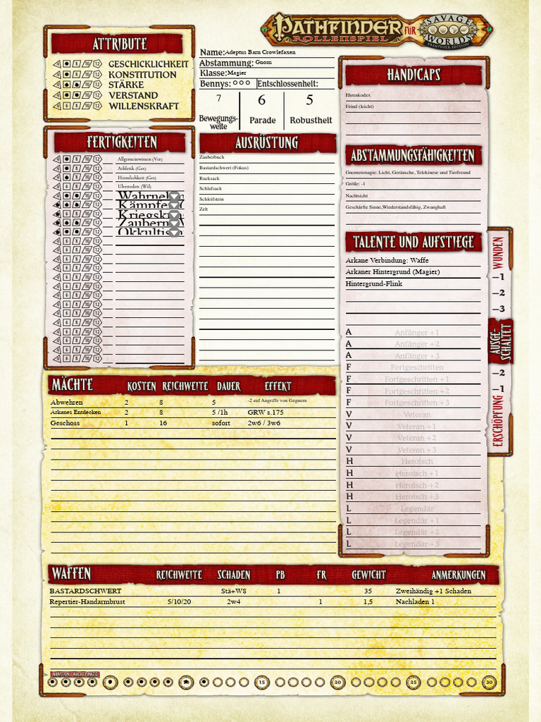 US85072PDF SWPF Charakterbogen A5 Ausfuellbar Meta | PDF