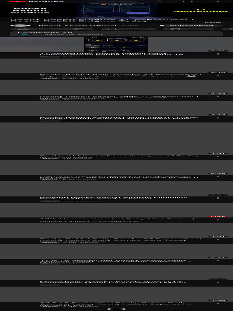 Rocky Rabbit Enigma 17 September Rocky Rabbit Enigma Today - YouTube | PDF