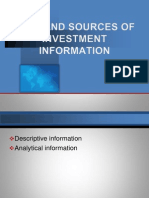 Type and Sources of Investment Information