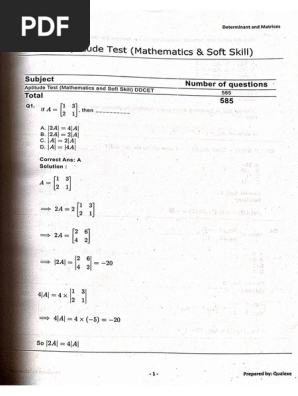 Ddcet Maths Qualexe | PDF