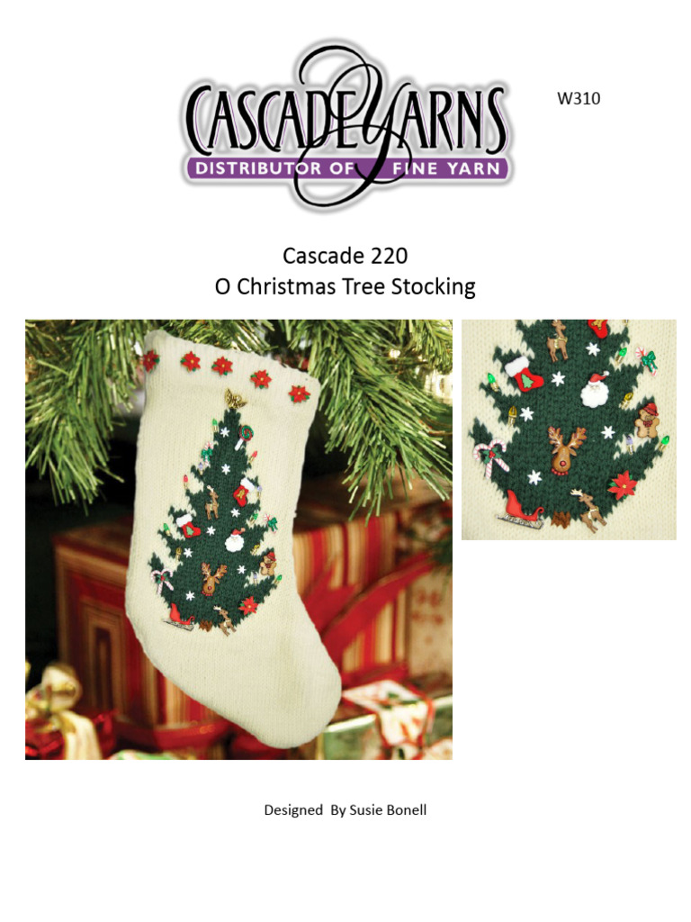 Cascade 220 Christmas Stocking Pattern | PDF