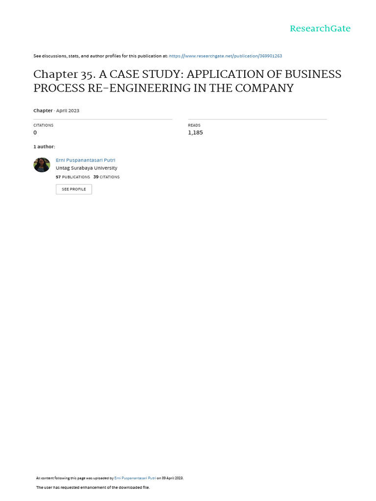 Business Process Reengineering Case Study | PDF | Business Economics ...