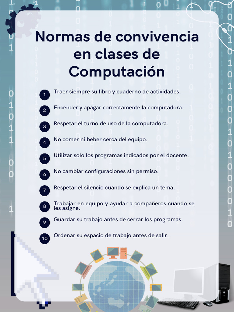 Normas de convivencia en computación | PDF