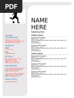 Football CV Template for Players | PDF