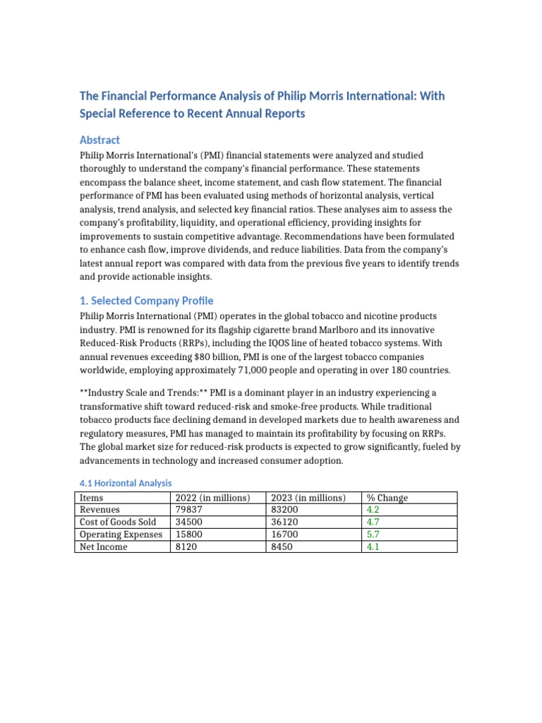 Philip Morris 4000 Word Report | PDF | Economies | Business