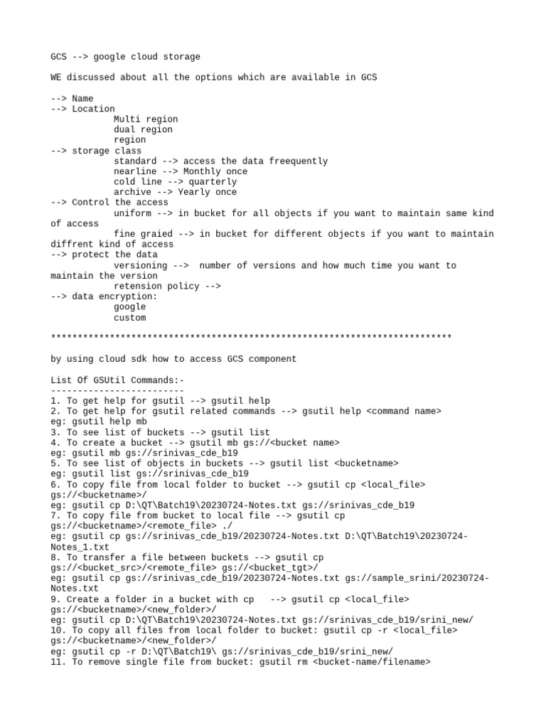 2023.08.06-08.30AM-GCP-Bucket Create Process On Cloud SDK Appn Notes ...