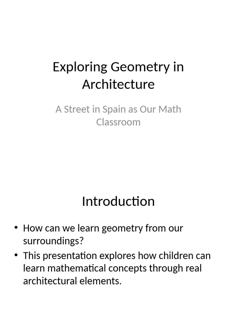 Geometry Architecture Presentation | PDF