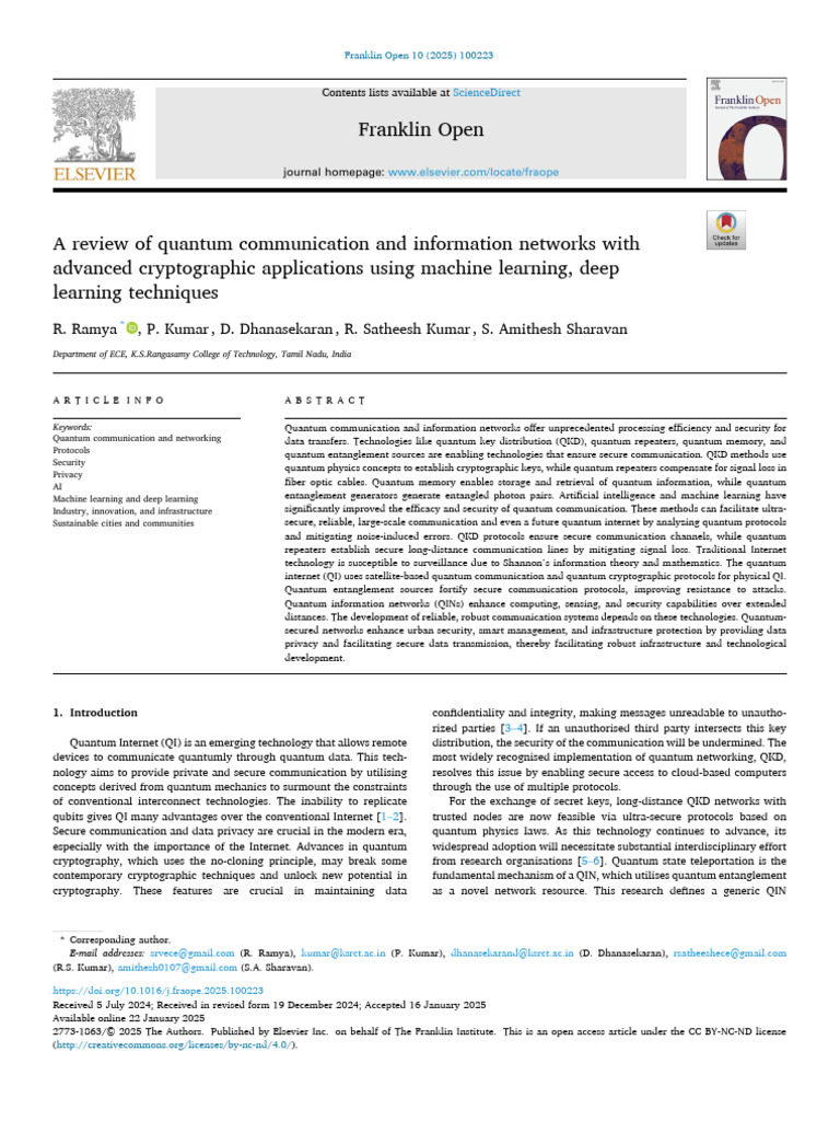 Quantum Communication Networks Review | PDF | Quantum Computing ...
