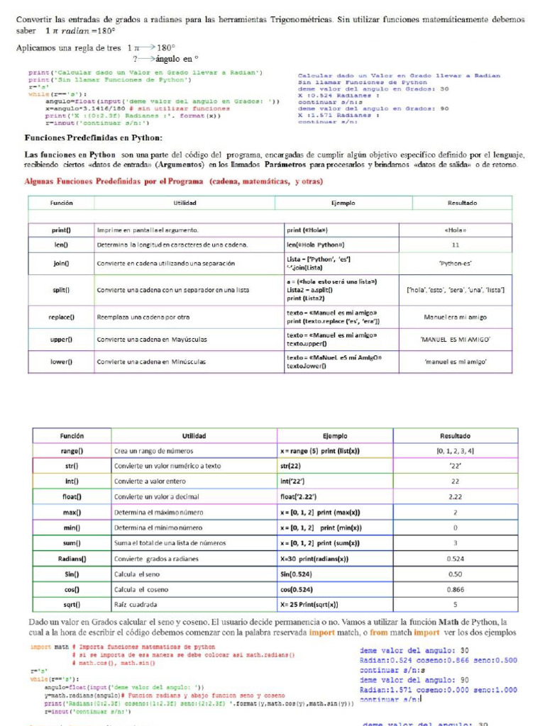 1funciones Python Parte 1 | PDF