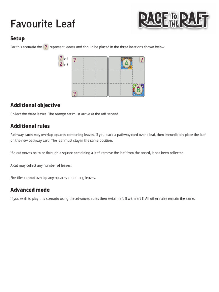 Leaf Collection Game Setup Guide | PDF