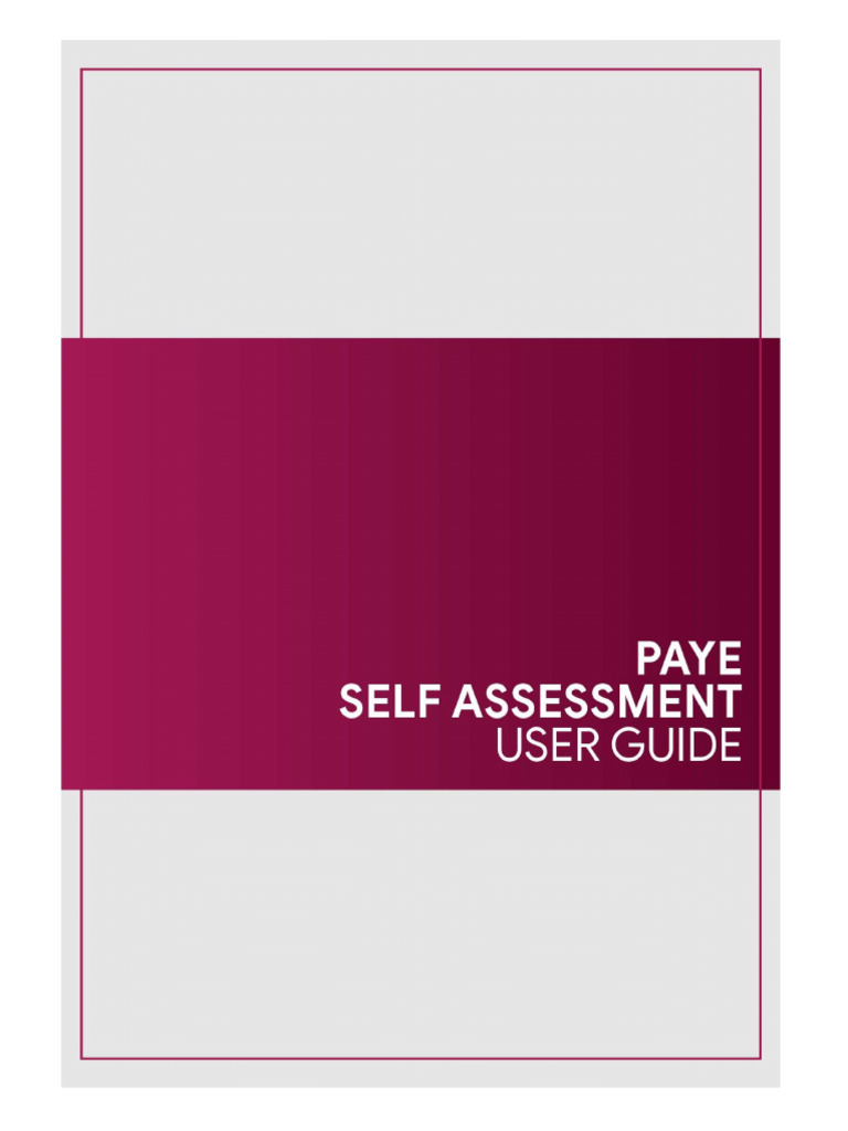 PAYE Self-Assessment Portal Guide | PDF | Taxes