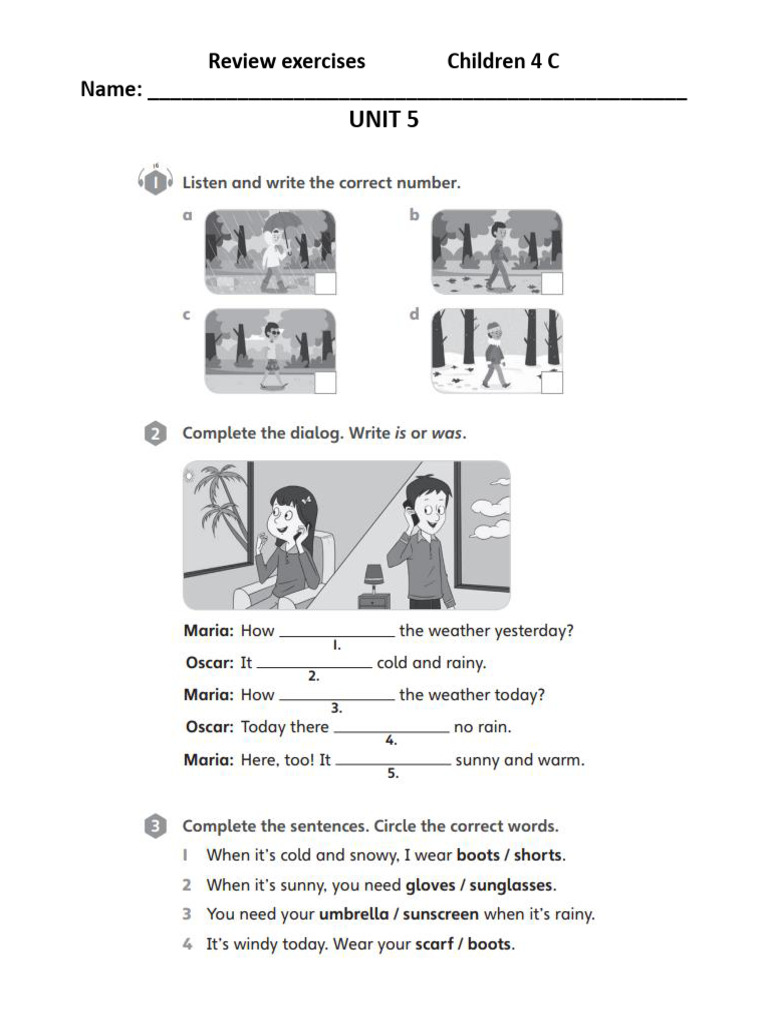 Review Exercises Children | PDF