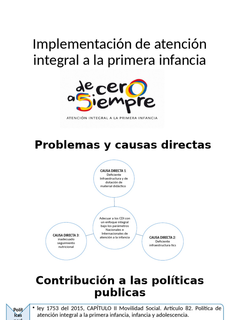 Implementación de Atención Integral A La Primera Infancia | PDF ...