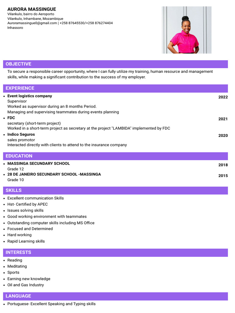 Career Objective and Skills Summary | PDF