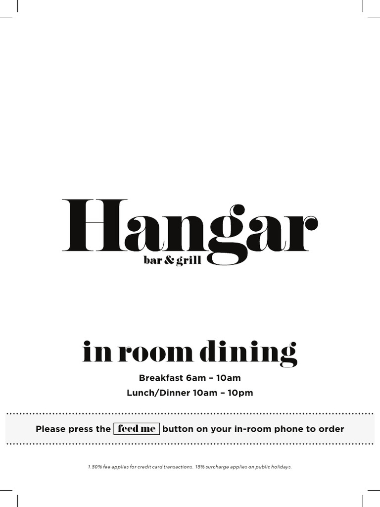 In-Room Dining Menu and Prices | PDF | Drink | Salad