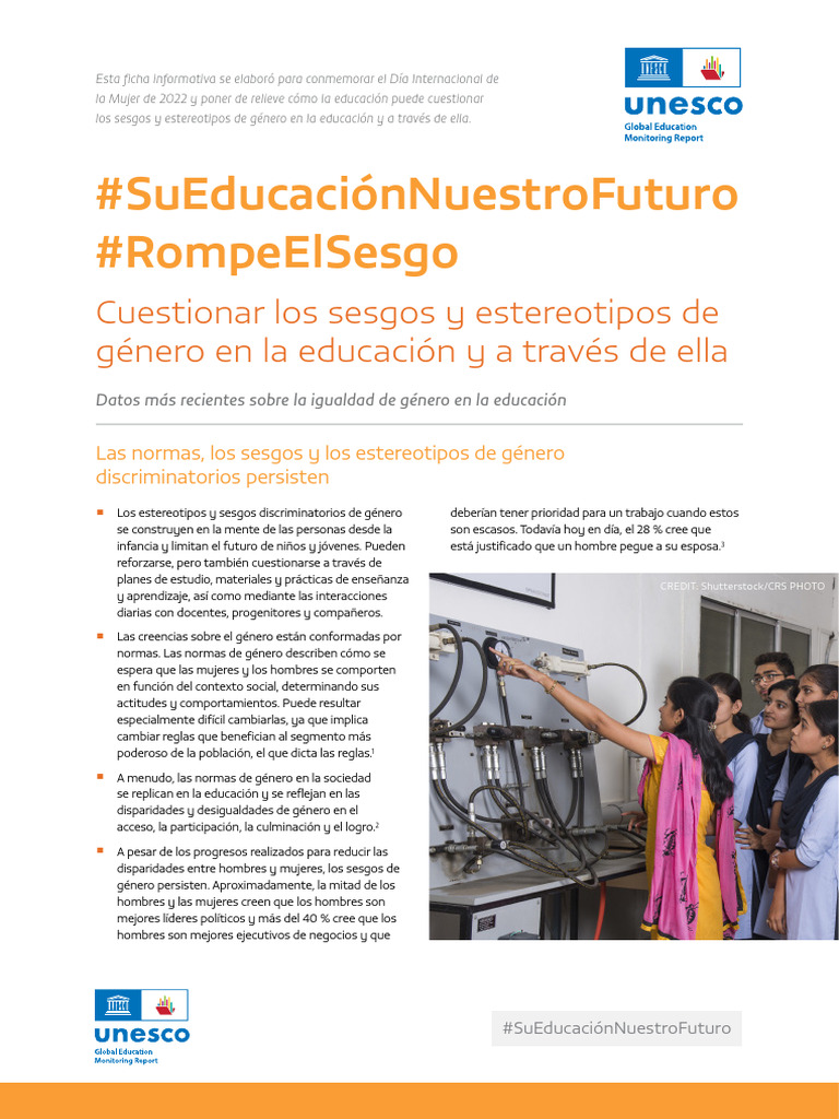 Educación y Género: Rompiendo Estereotipos | PDF | Género | Estudios de ...