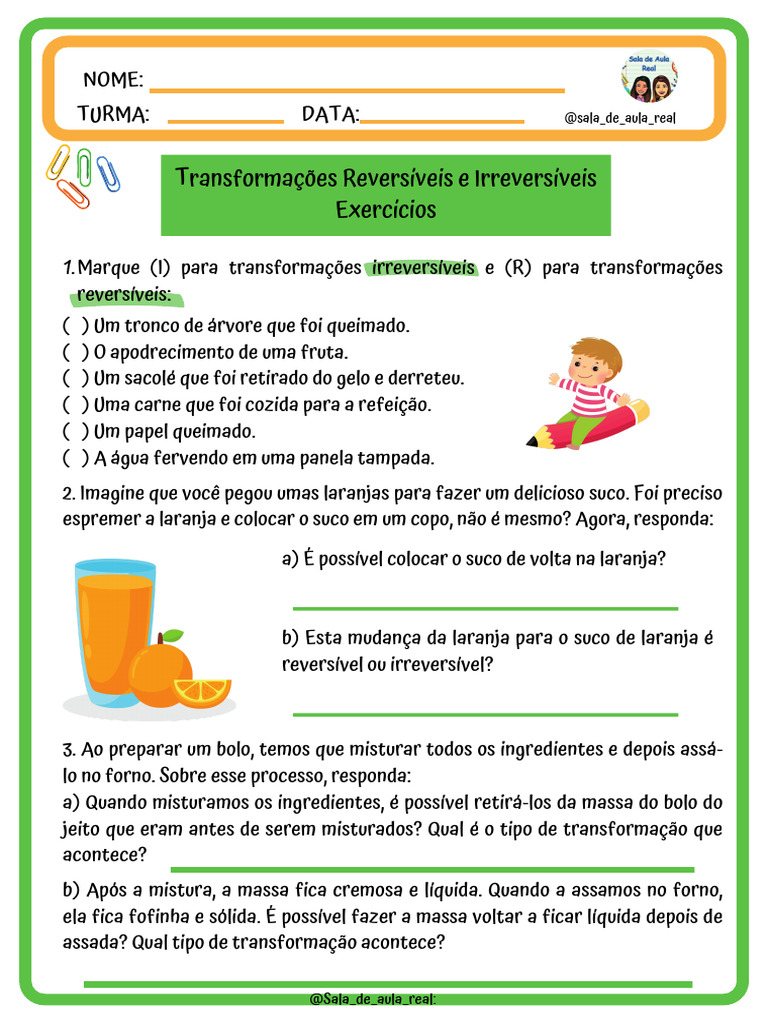 Transformações Reversíveis e Irreversíveis | PDF