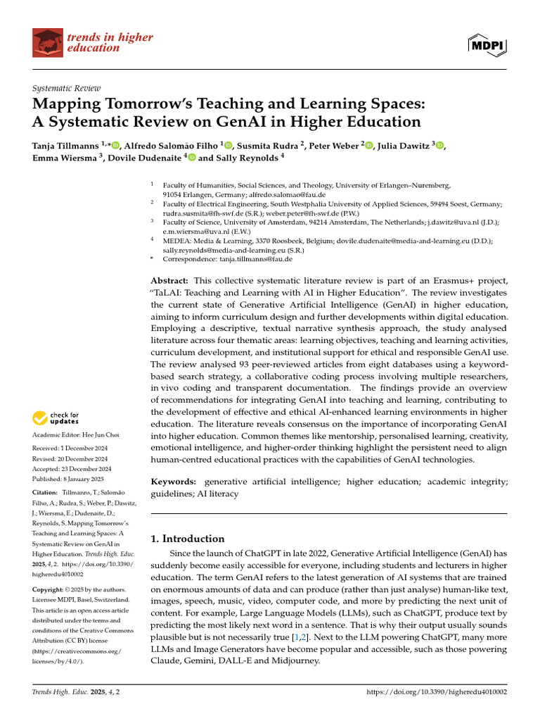 Mapping Tomorrow's Teaching and Learning Spaces - A Systematic Review ...