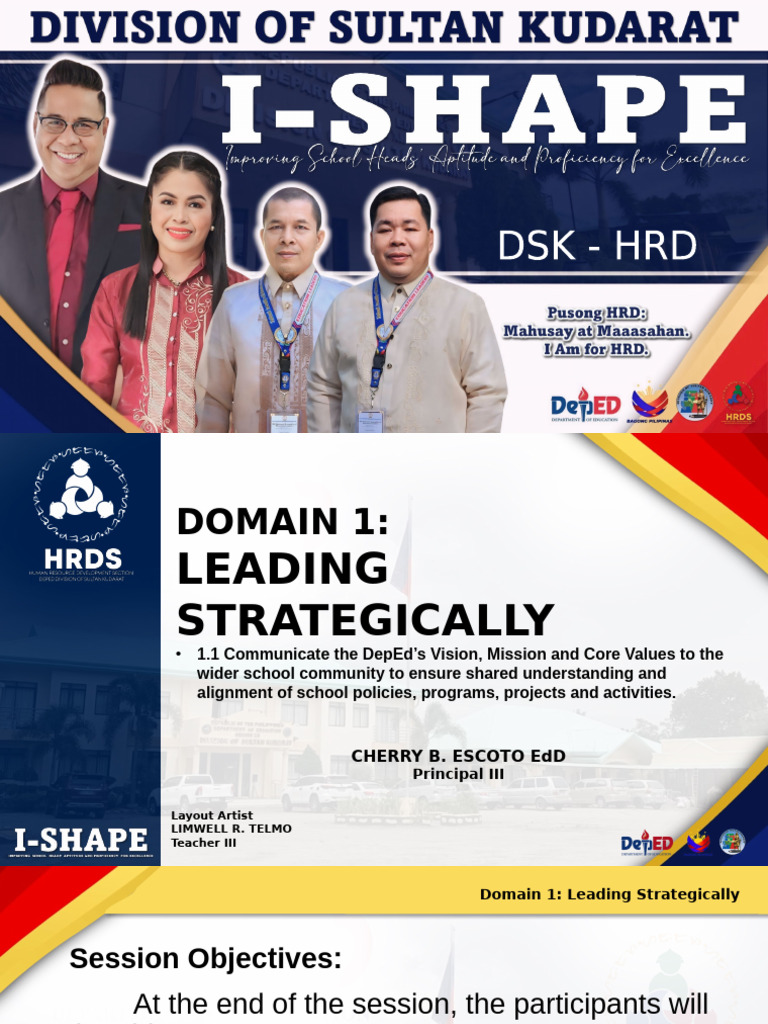 I-SHAPE-Domain 1 Session 1 | PDF | Curriculum | Teachers