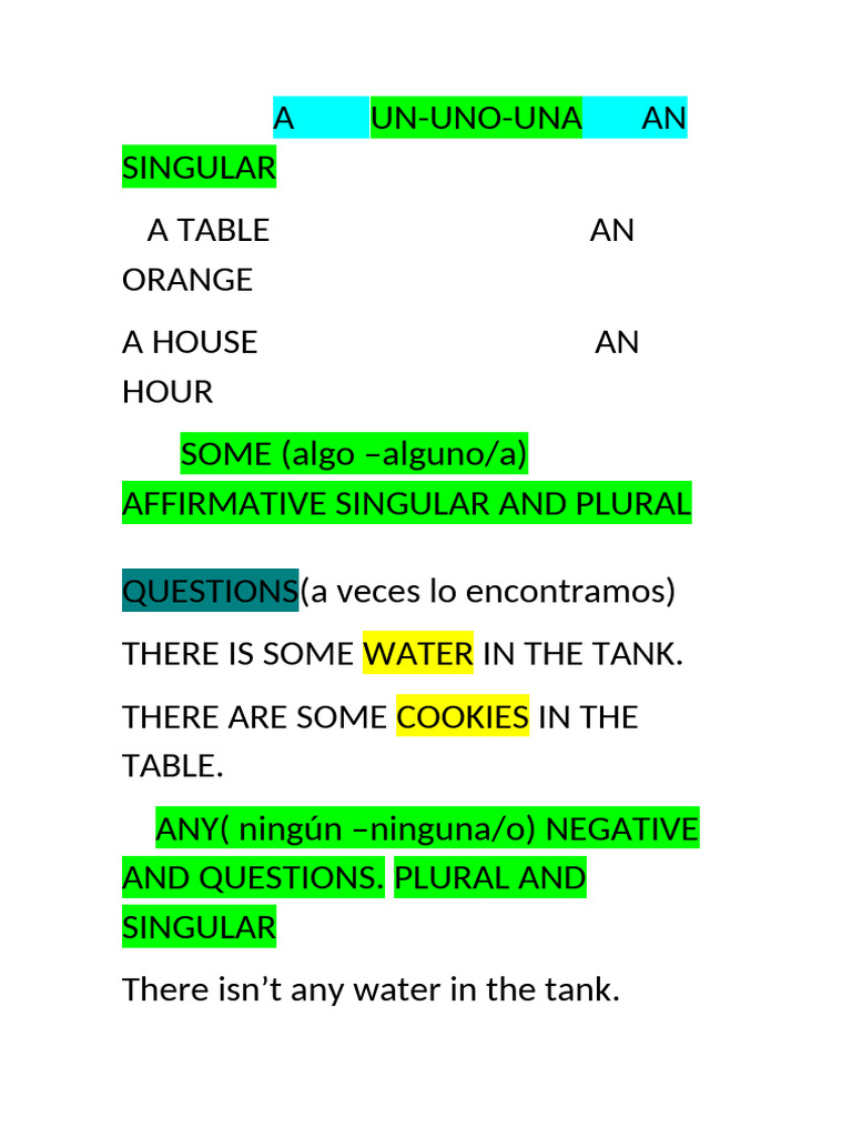 English Articles and Quantifiers Guide | PDF