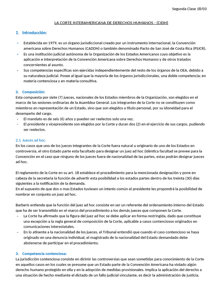 Funciones y Estructura de la CIDH | PDF | Convenio europeo de derechos ...
