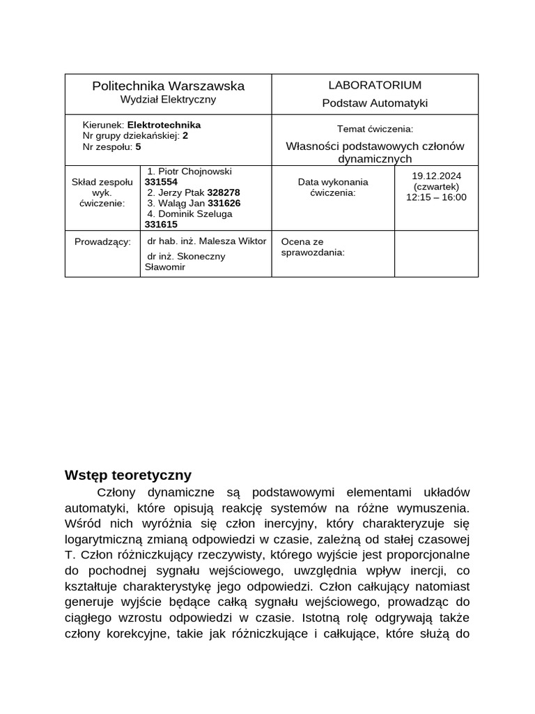 Sprawko cw1 | PDF