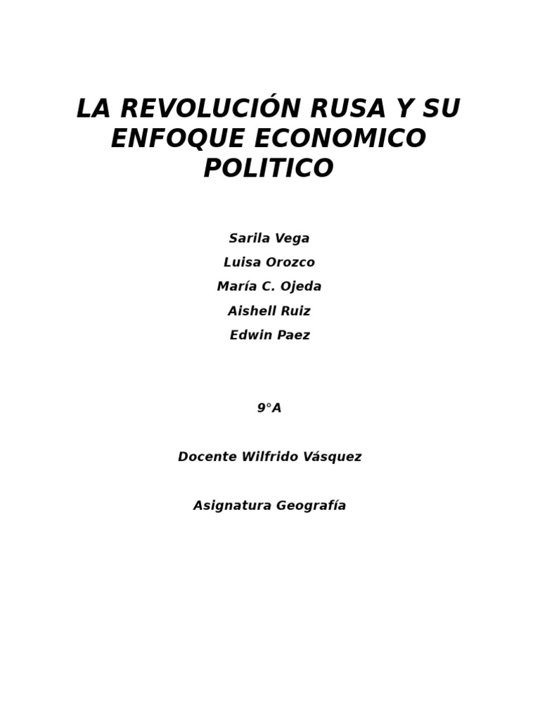 La Revolución Rusa 1 | PDF | revolución rusa | Imperio ruso