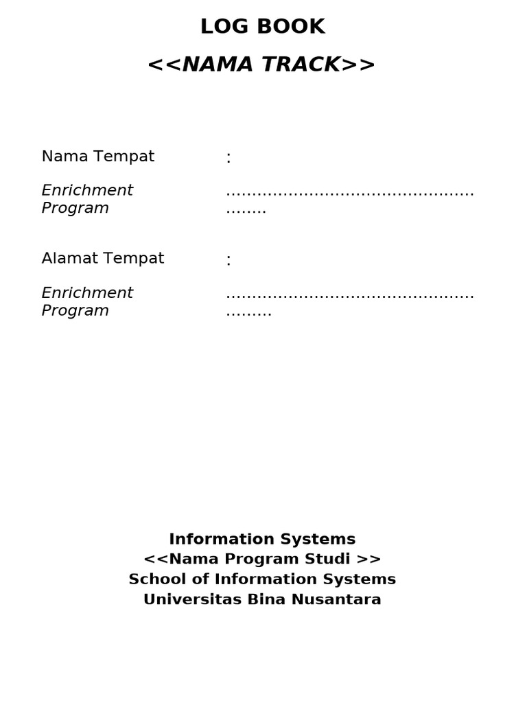 Student Activity Log Book Template | PDF