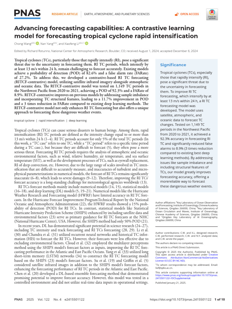 Enhanced Model for Tropical Cyclone Forecasting | PDF | Weather ...