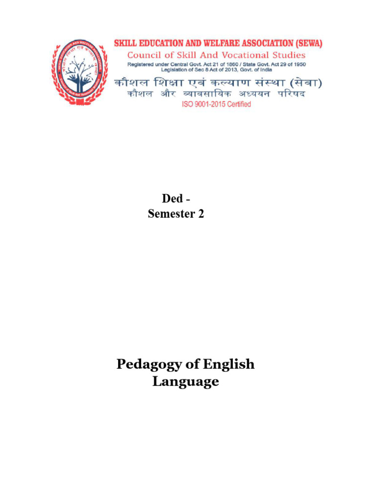 Pedagogy of English Language Teaching | PDF | Second Language | English ...