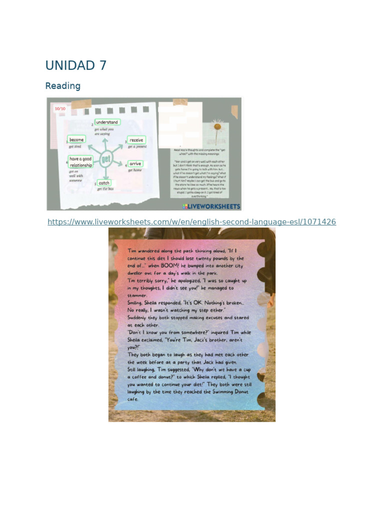 ESL Unit 7 & 8 Resources Guide | PDF