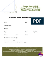 Auction Item Donation Form-Electronic