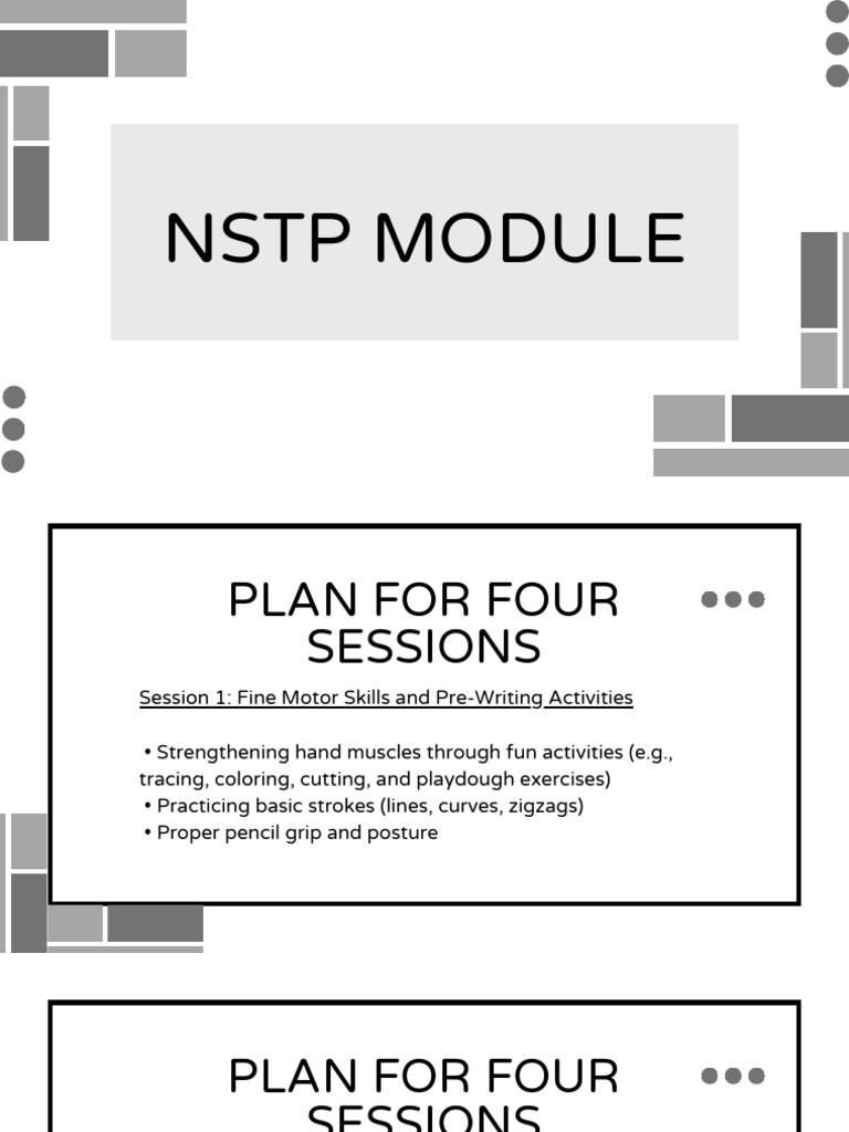 NSTP Module: 4 Sessions for Writing Skills | PDF