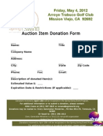 Auction Item Donation Form-Electronic