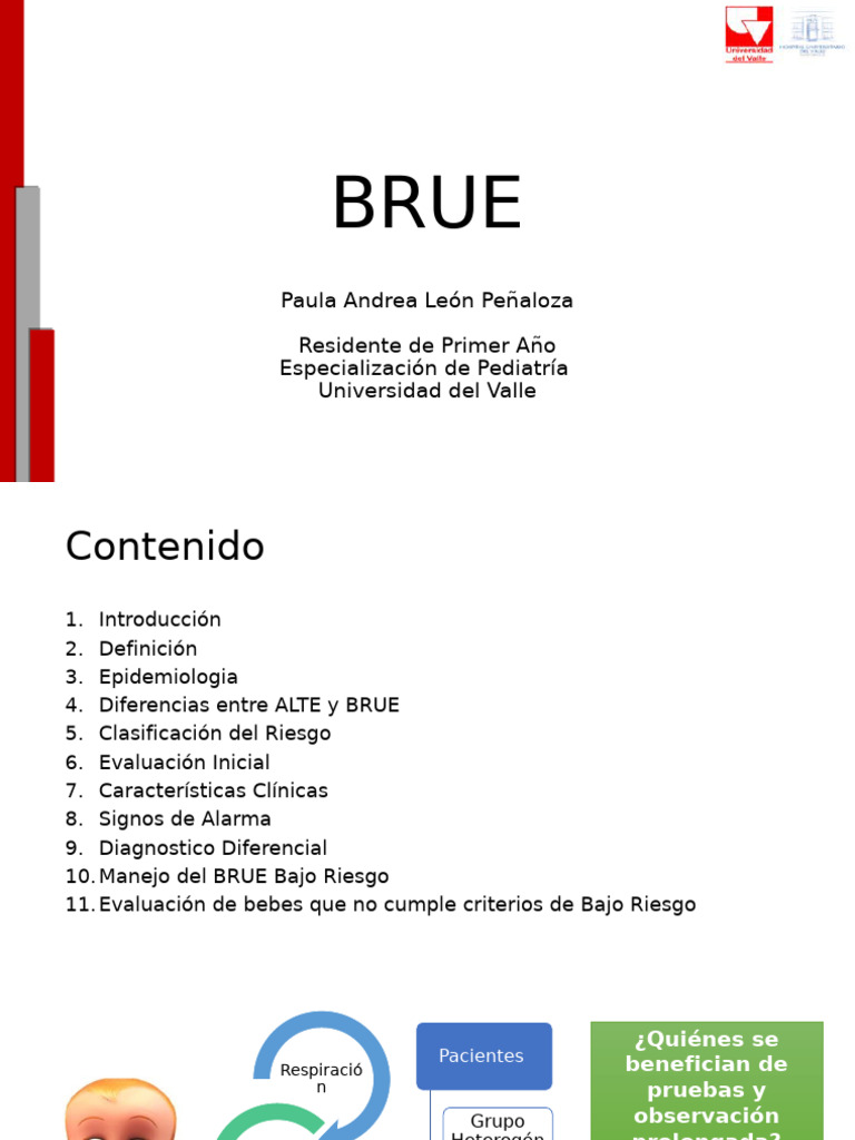 Criterios y Manejo del BRUE en Bebés | PDF | Medicina CLINICA | Medicina