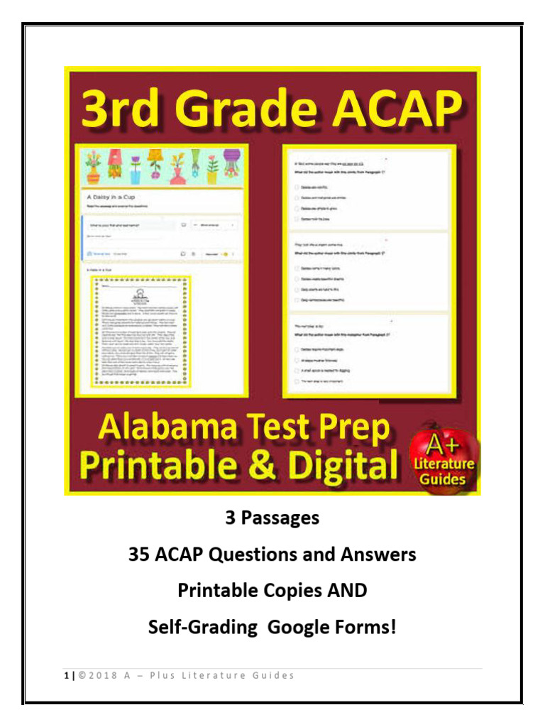 Printable ACAP Questions & Self-Grading Forms | PDF