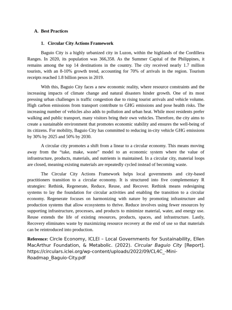 Baguio City: Sustainable Urban Solutions | PDF | Governance ...