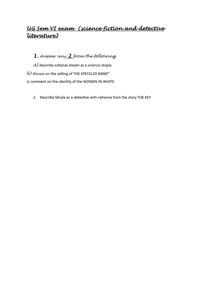 UG Sem VI Exam | PDF