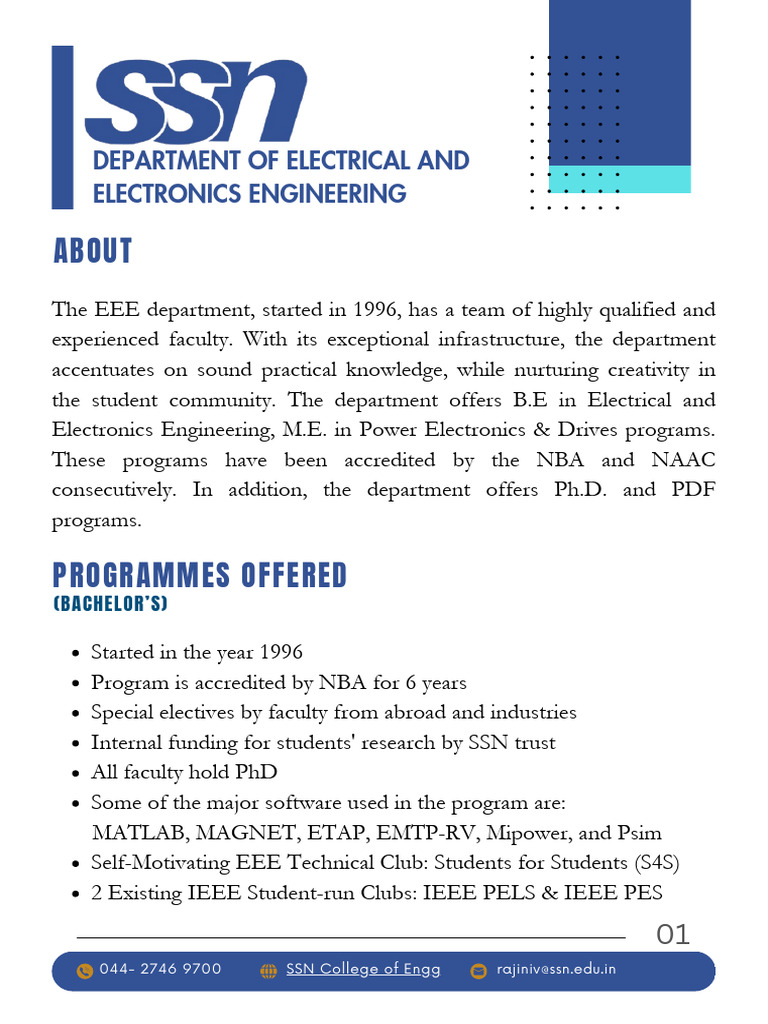 EEE Department Placement Brochure 1 | PDF | Engineering | Electricity