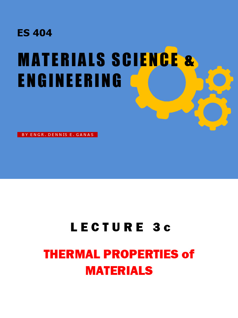 Thermal and Electrical Properties of Materials | PDF | Quantity ...